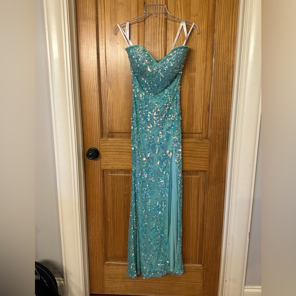 Primavera Sz 2 Strapless sequin evening gown, worn once
